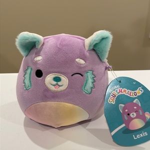 NWT 5” Lexis the Red Panda with Rainbow Belly Squishmallow